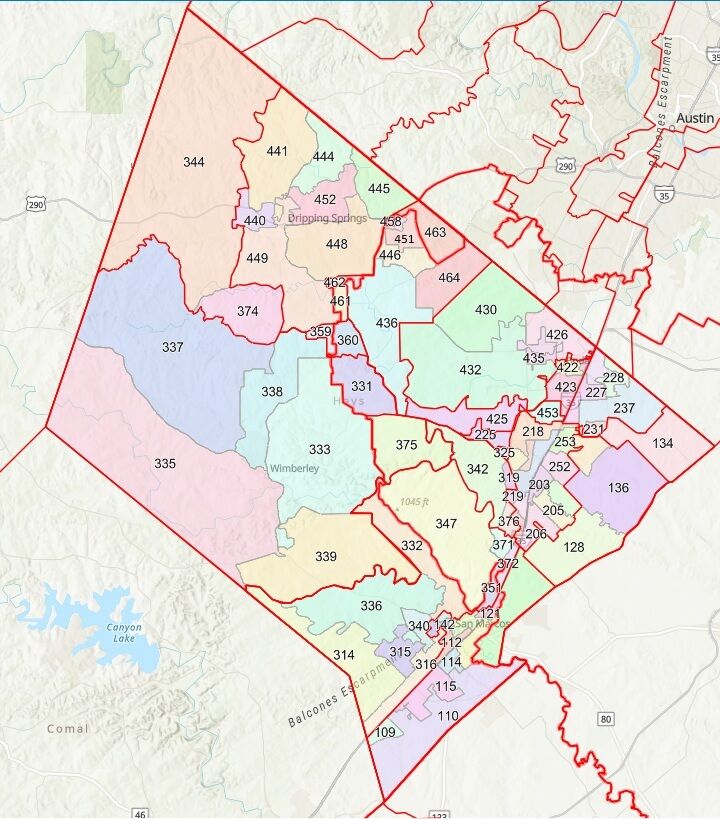 Map of new precincts, effective 1/1/2026